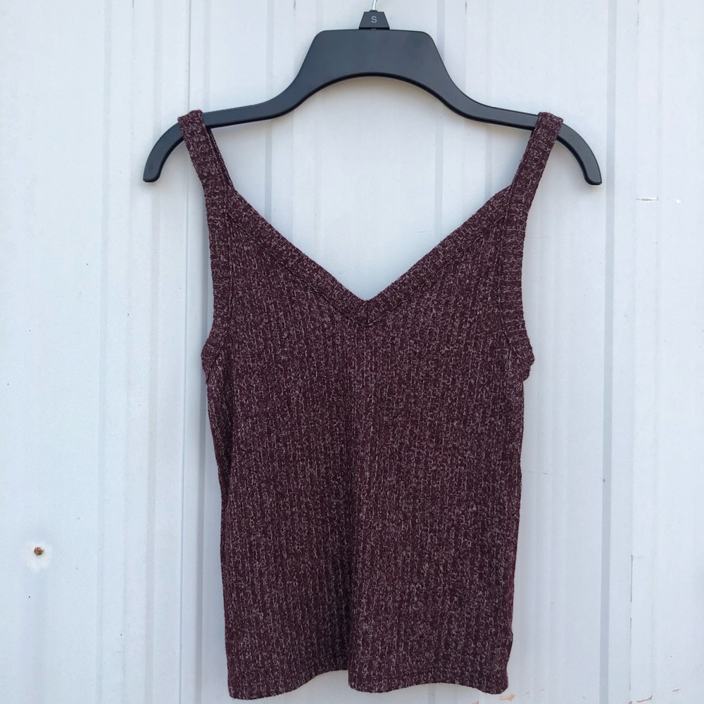 FINAL PRICE aerie soft ribbed burgundy tank